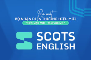 Logo Scots English năng động phủ màu áo mới đầy rực rỡ